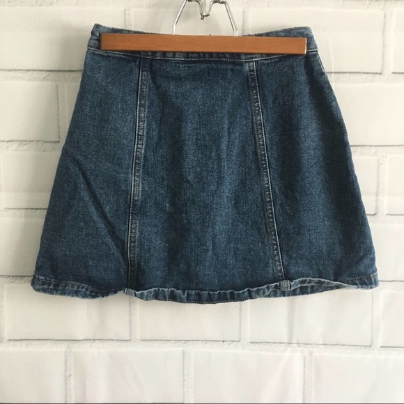Urban Outfitters BDG Snap Front A-Line Silhouette Short Denim Skirt Size XS - Picture 5 of 7